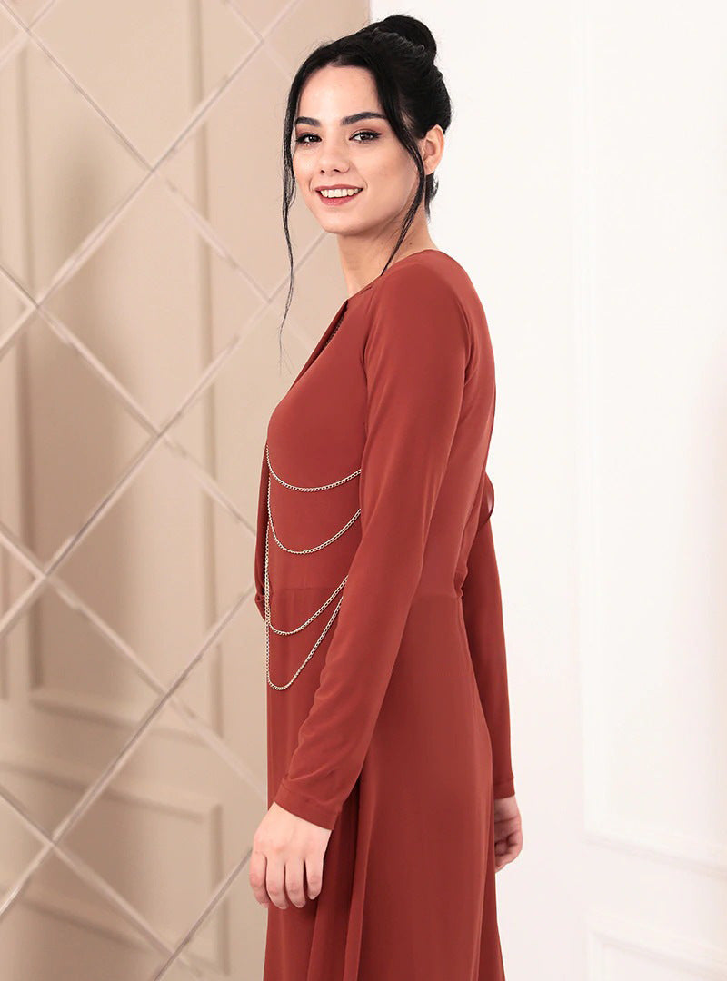 Robe Simple Unicolore à la Mode pour Femmes