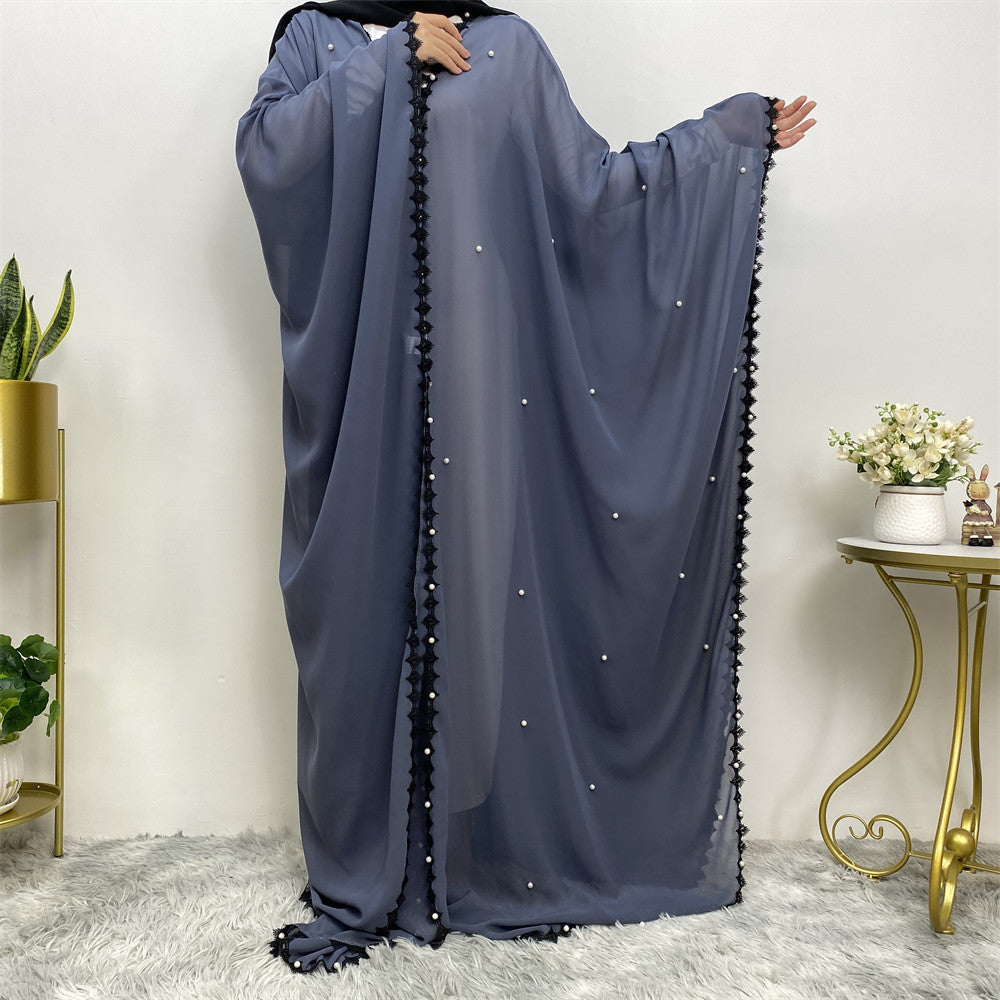 Abaya cardigan longue à manches et ample