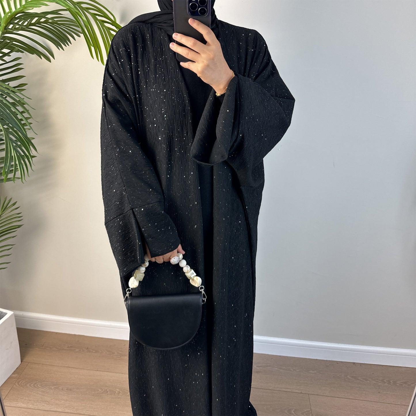 Cardigan Abaya Épais Élégant