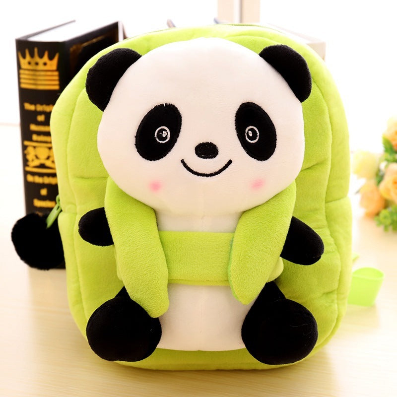 Sac d'école en peluche pour enfants - Panda cartoon.