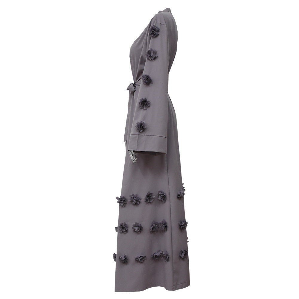 Robe cardigan loose à fleurs