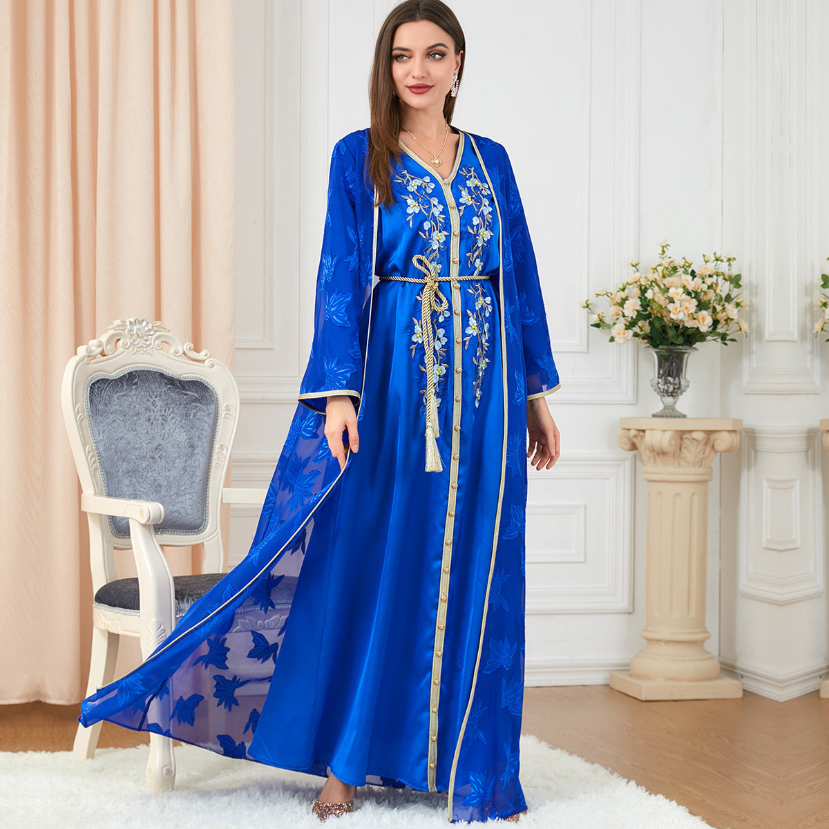 Robe deux pièces à col en V