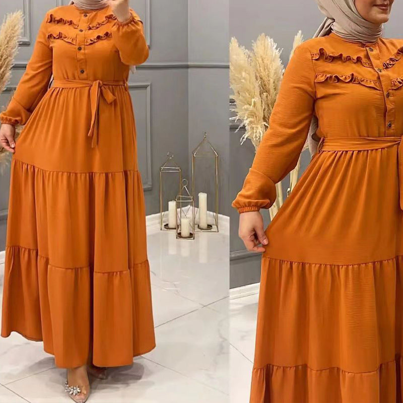 Robe avec ceinture, mode décontractée