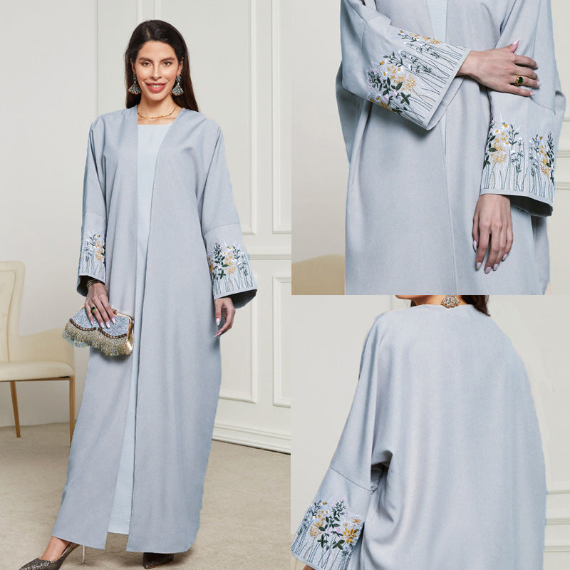 Cardigan abaya brodé