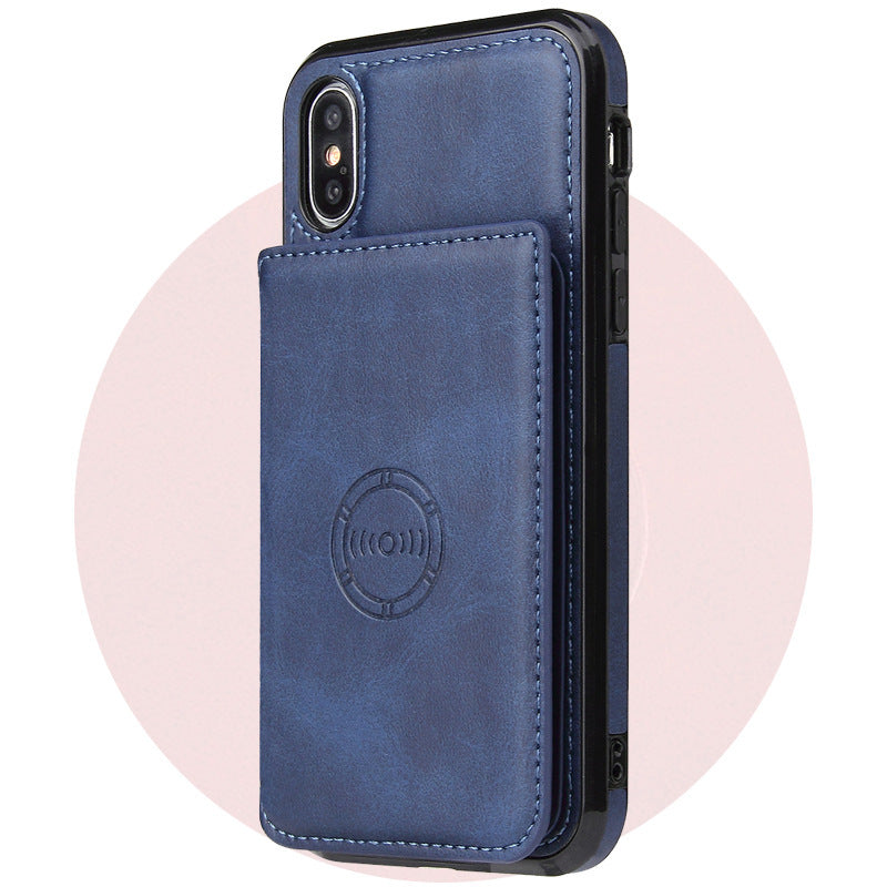 Coque et porte-cartes cuir pour iPhone